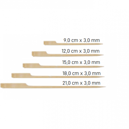 Bamboo skewers with handles Golf