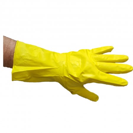 Yellow household/kitchen gloves