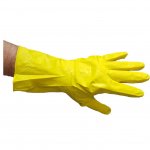 Yellow household/kitchen gloves